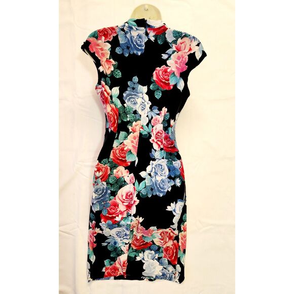White House Black Market WHBM Short Sleeve Floral Dress Size 8 - Picture 2 of 7